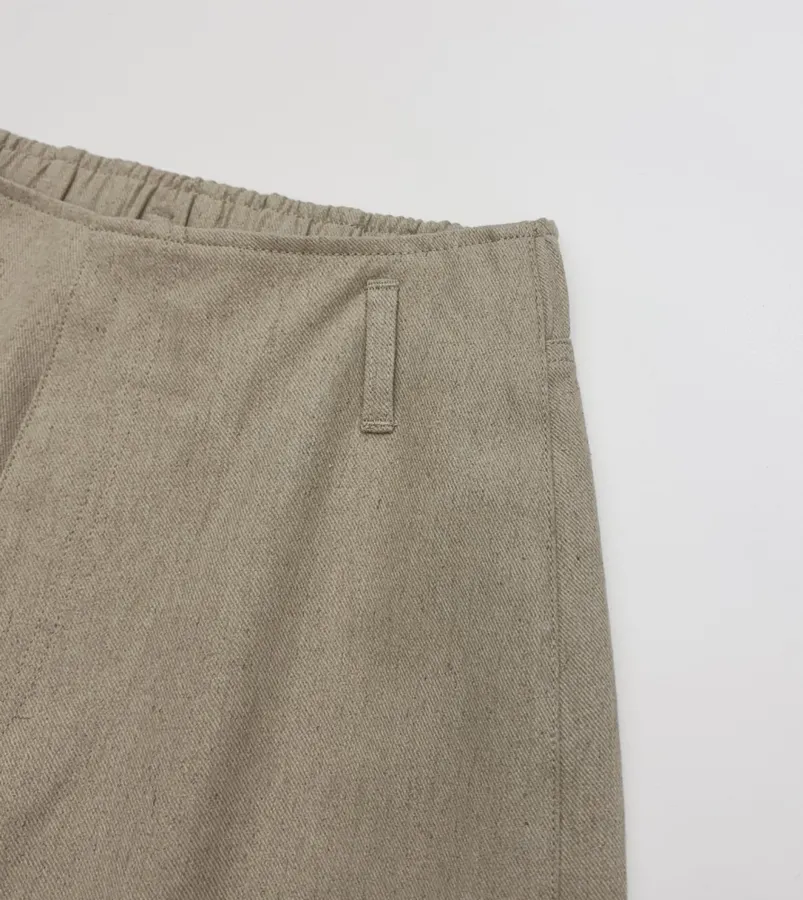 Beige High-Waist Straight Wide-Leg Trousers in Beige, product view 06