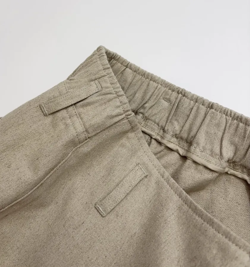Beige High-Waist Straight Wide-Leg Trousers in Beige, product view 09