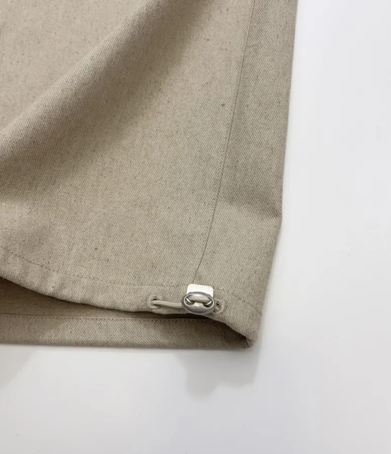 Beige High-Waist Straight Wide-Leg Trousers in Beige, product view 14