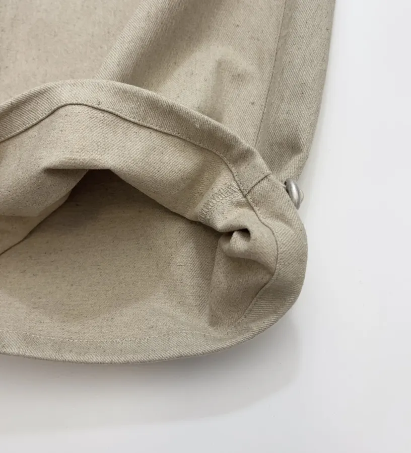 Beige High-Waist Straight Wide-Leg Trousers in Beige, product view 15