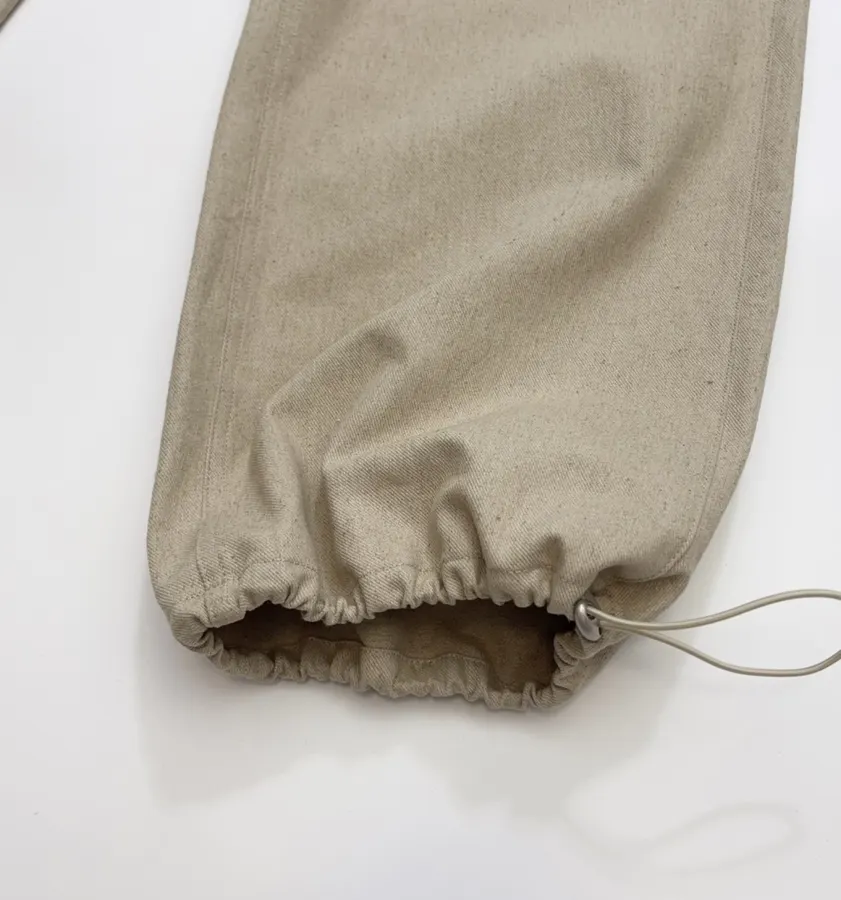 Beige High-Waist Straight Wide-Leg Trousers in Beige, product view 16
