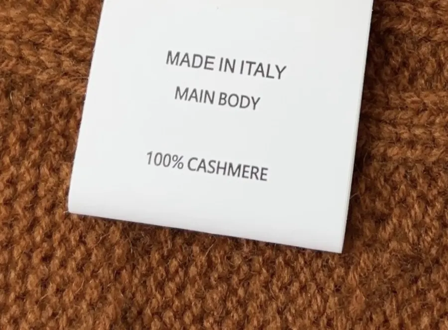 Cashmere Stand-Collar Long-Sleeve Knit Top in Rust, product view 15