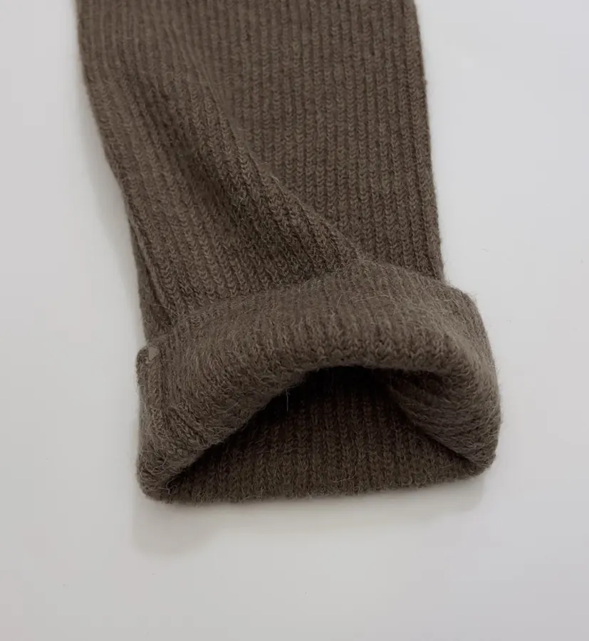 Brown Tie-Waist Wrap Knit Cardigan in Brown, product view 07