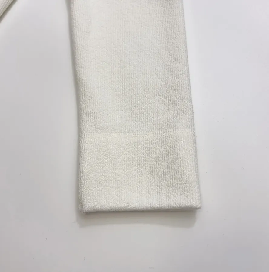 Ivory Hooded Button-Front Jacket in Off-White, product view 08