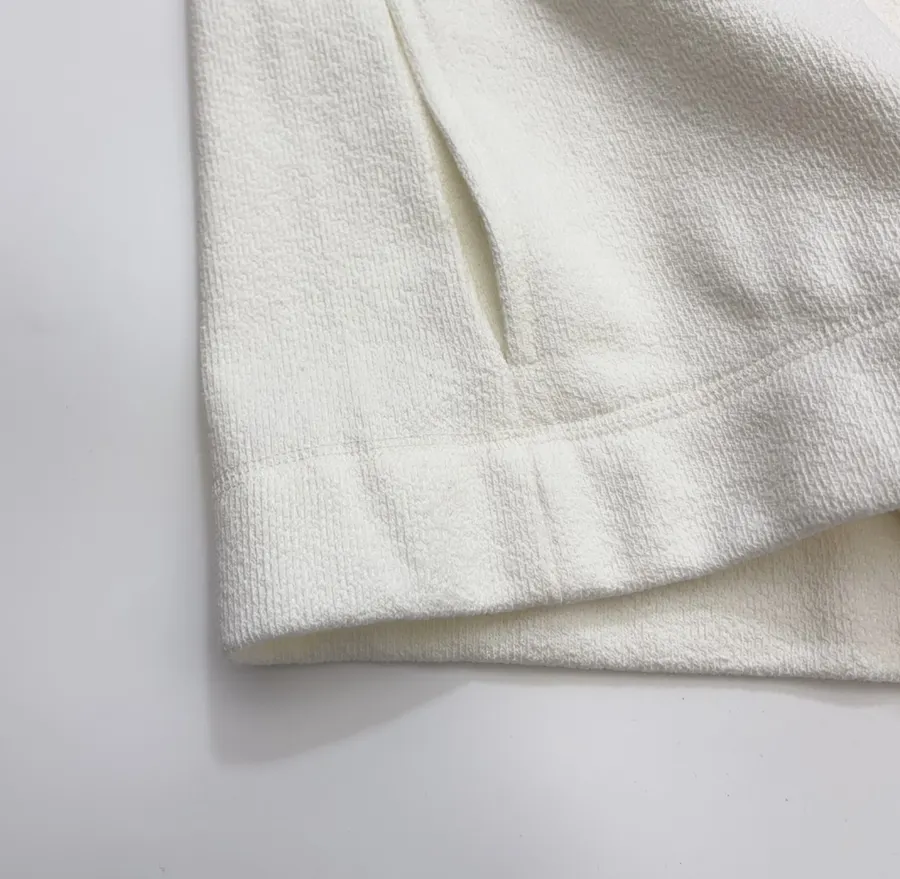 Ivory Hooded Button-Front Jacket in Off-White, product view 11