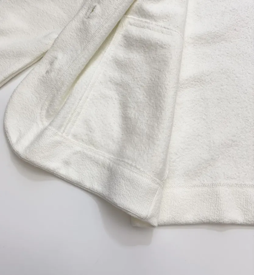 Ivory Hooded Button-Front Jacket in Off-White, product view 15