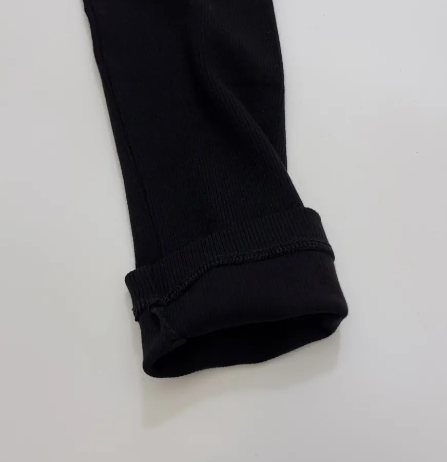 Black Lace-Panel Crew-Neck Cardigan in Black, product view 05