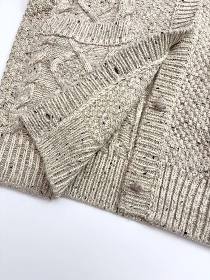 Carven Relaxed V-neck knit sweater in As Shown, product view 17