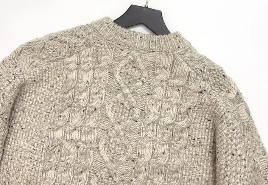 Carven Relaxed V-neck knit sweater in As Shown, product view 19