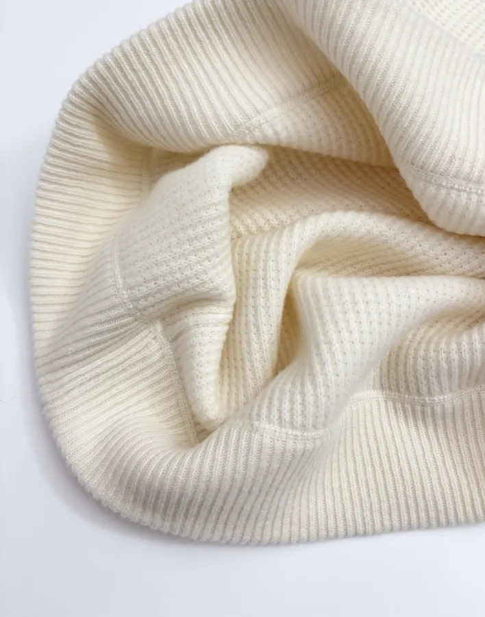 Polo Ralph Lauren Ivory Waffle-Knit Crew-Neck Sweater in Ivory, product view 13