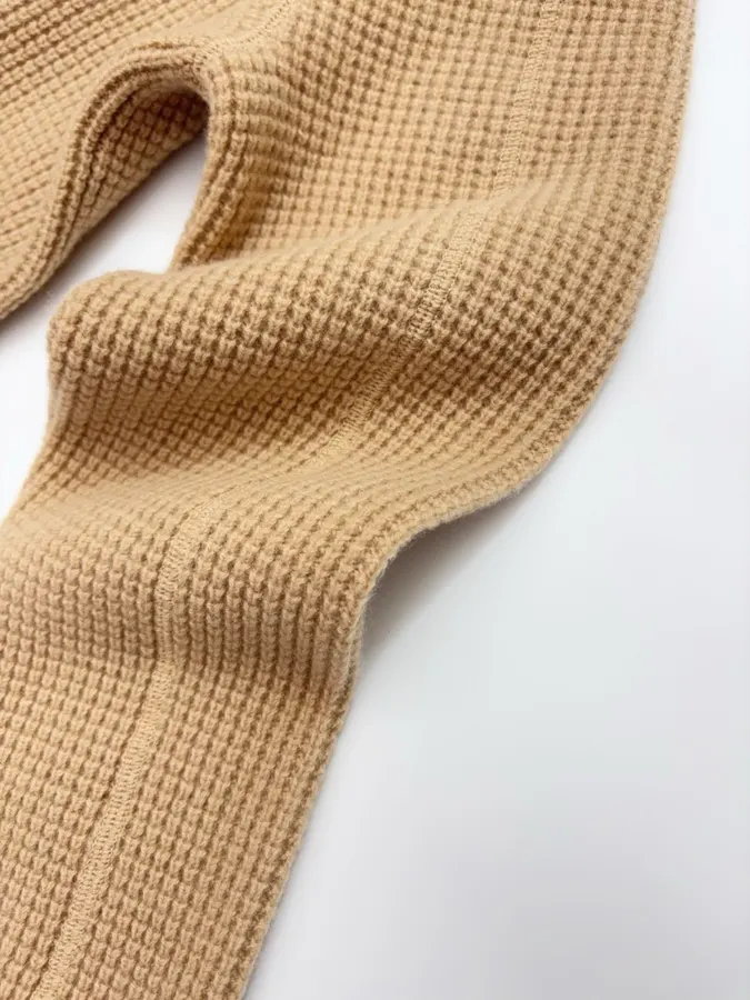 Polo Ralph Lauren Camel Waffle-Knit Crew-Neck Sweater in Camel, product view 07