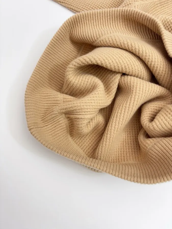 Polo Ralph Lauren Camel Waffle-Knit Crew-Neck Sweater in Camel, product view 12