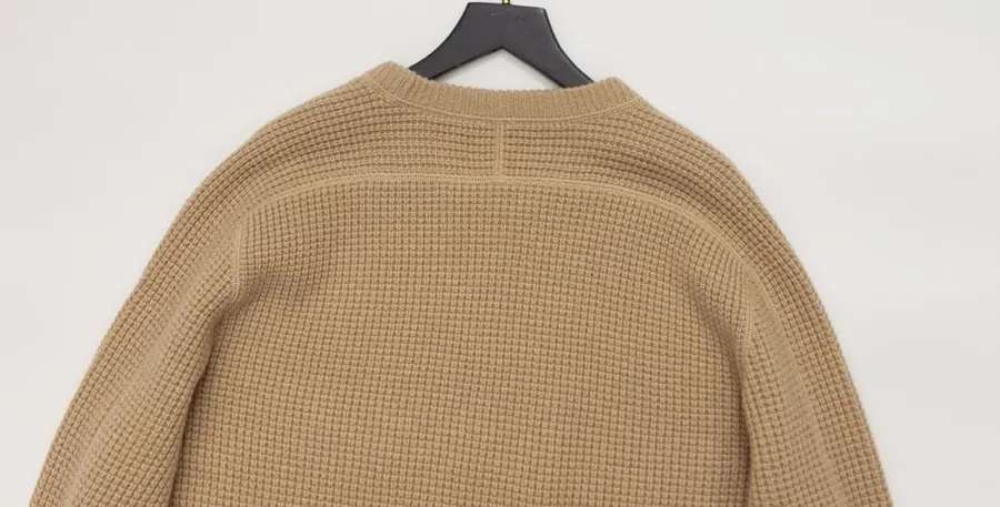 Polo Ralph Lauren Camel Waffle-Knit Crew-Neck Sweater in Camel, product view 14