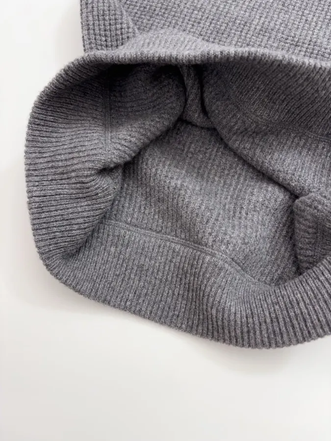 Polo Ralph Lauren Grey Waffle-Knit Crew-Neck Sweater in Grey, product view 11