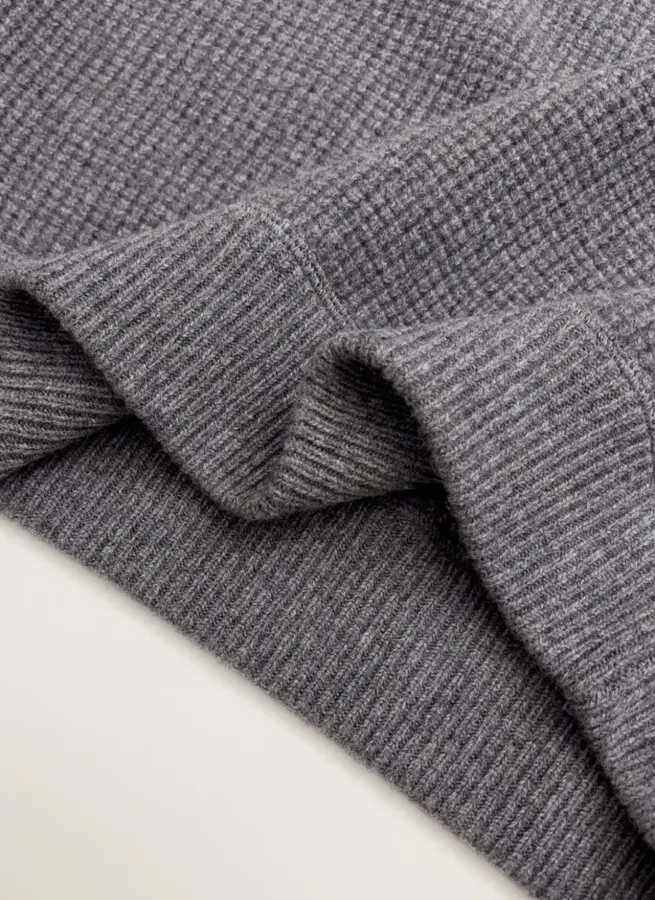 Polo Ralph Lauren Grey Waffle-Knit Crew-Neck Sweater in Grey, product view 12
