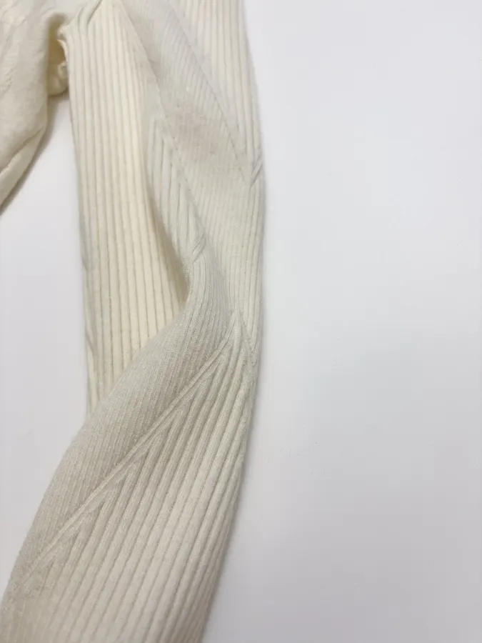 Jacquard Ruffled Fitted Knit Top in As Shown, product view 11