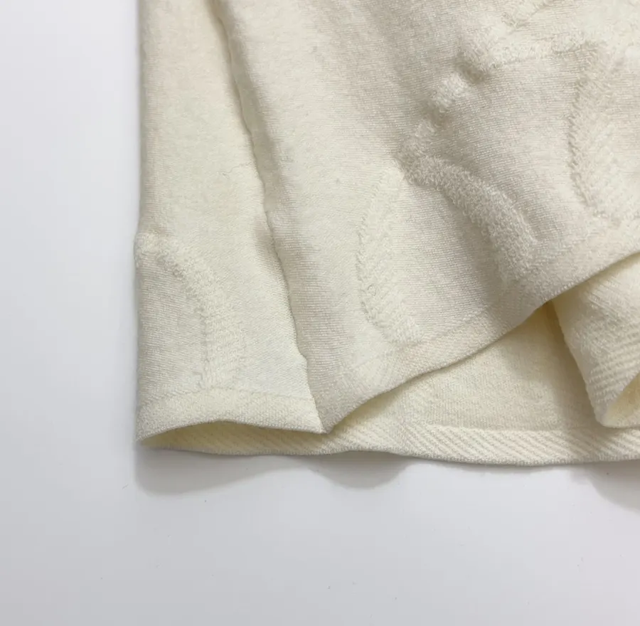 Jacquard Ruffled Fitted Knit Top in As Shown, product view 13