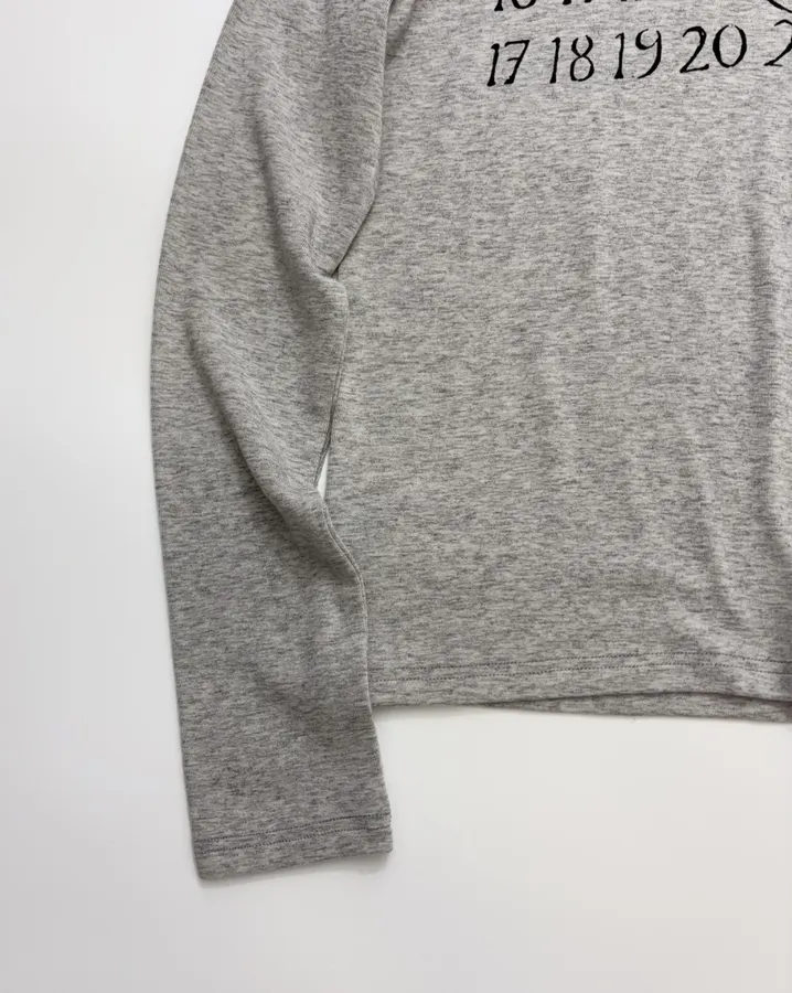 Letter-Print Stretch Crew-Neck Long-Sleeve T-Shirt in As Shown, product view 10