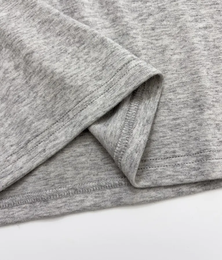 Letter-Print Stretch Crew-Neck Long-Sleeve T-Shirt in As Shown, product view 12