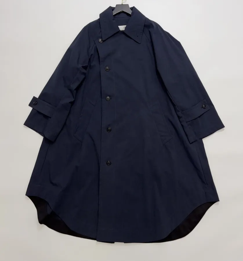 MM6 Maison Margiela Notched-collar mid-length relaxed trench coat in As Shown, product view 04