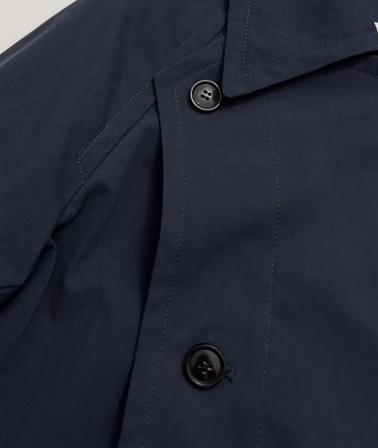 MM6 Maison Margiela Notched-collar mid-length relaxed trench coat in As Shown, product view 05