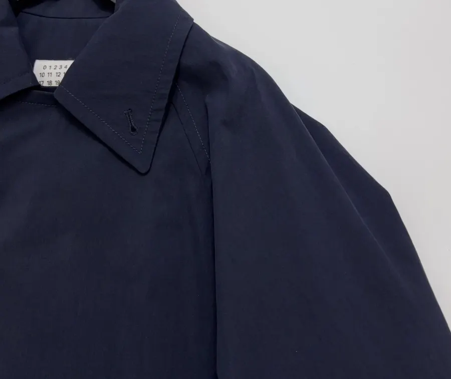 MM6 Maison Margiela Notched-collar mid-length relaxed trench coat in As Shown, product view 06
