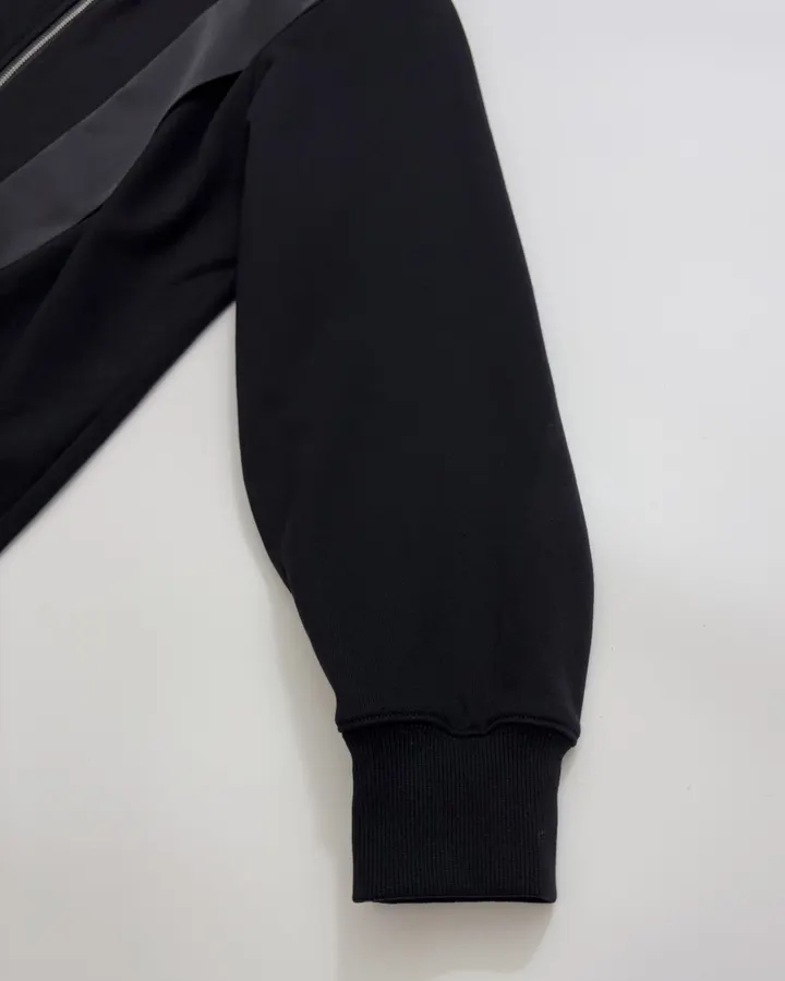 MM6 Maison Margiela 黑色拼接面料 连帽宽松拉链外套，黑色，商品图 7