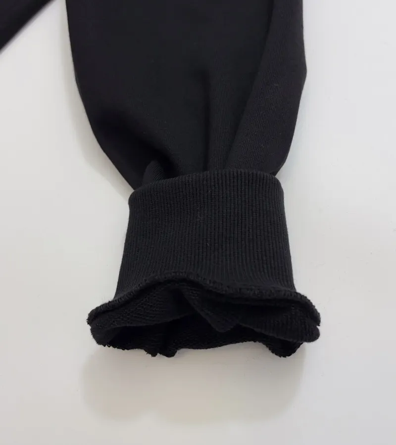 MM6 Maison Margiela 黑色拼接面料 连帽宽松拉链外套，黑色，商品图 8