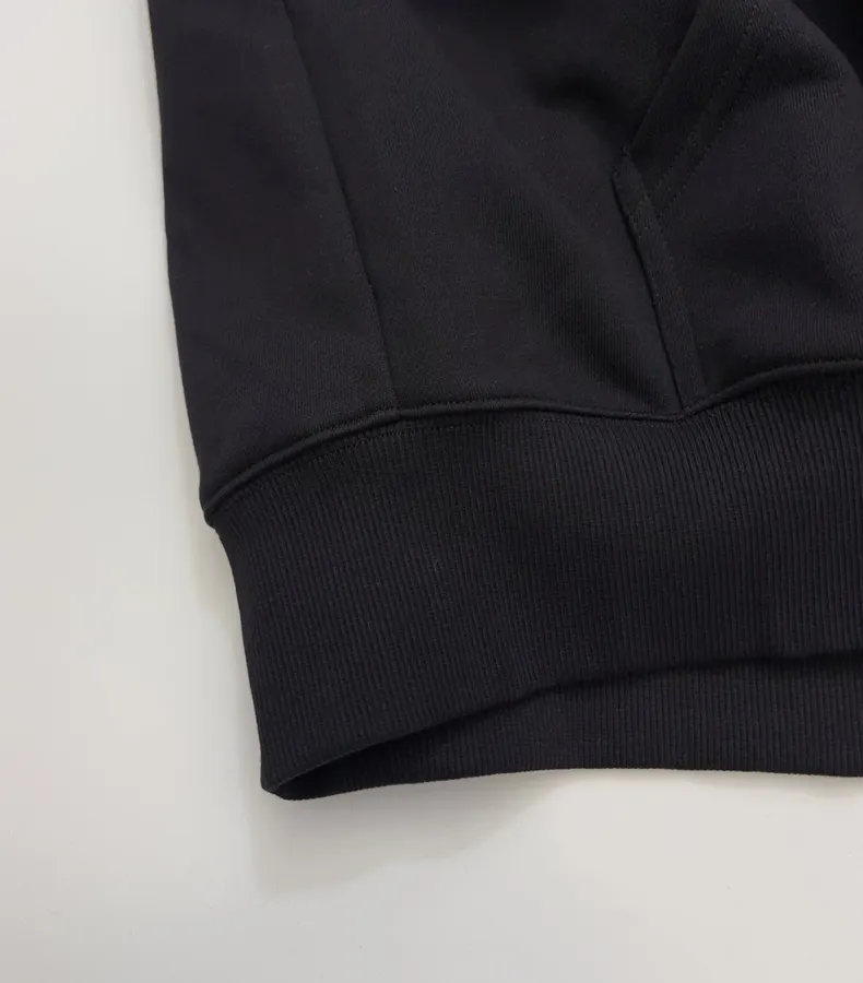 MM6 Maison Margiela 黑色拼接面料 连帽宽松拉链外套，黑色，商品图 11