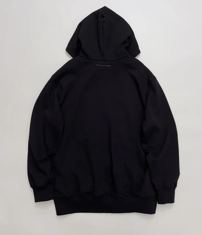 MM6 Maison Margiela 黑色拼接面料 连帽宽松拉链外套，黑色，商品图 16