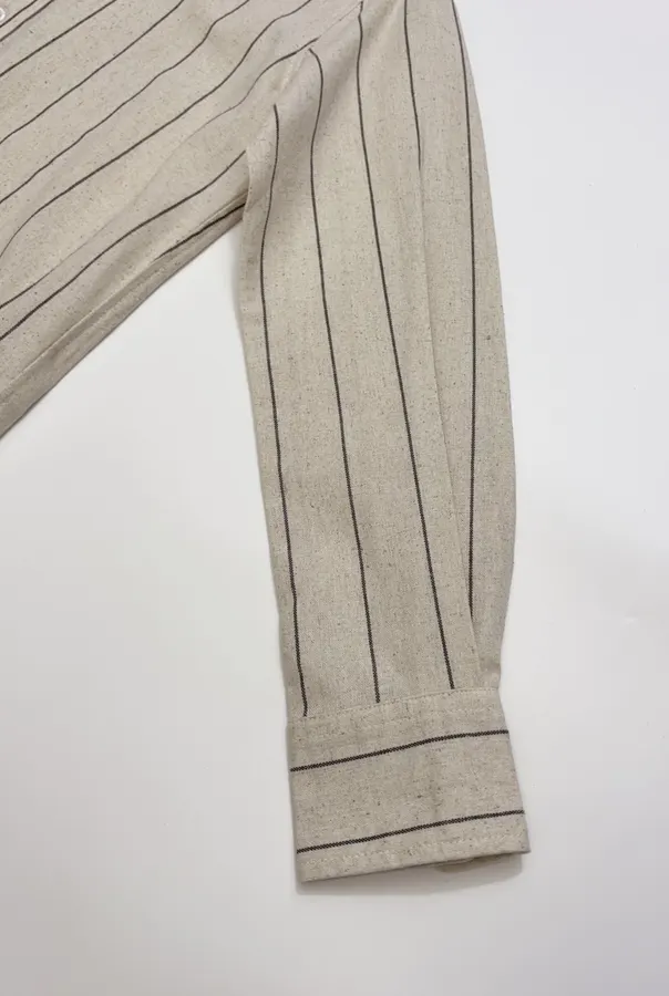 Polo Ralph Lauren 米色细条纹宽松衬衫，米色，商品图 4