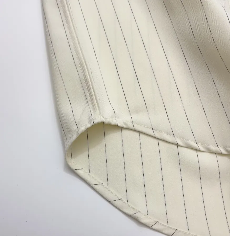 Polo Ralph Lauren 米白色细条纹宽松衬衫，象牙白，商品图 9