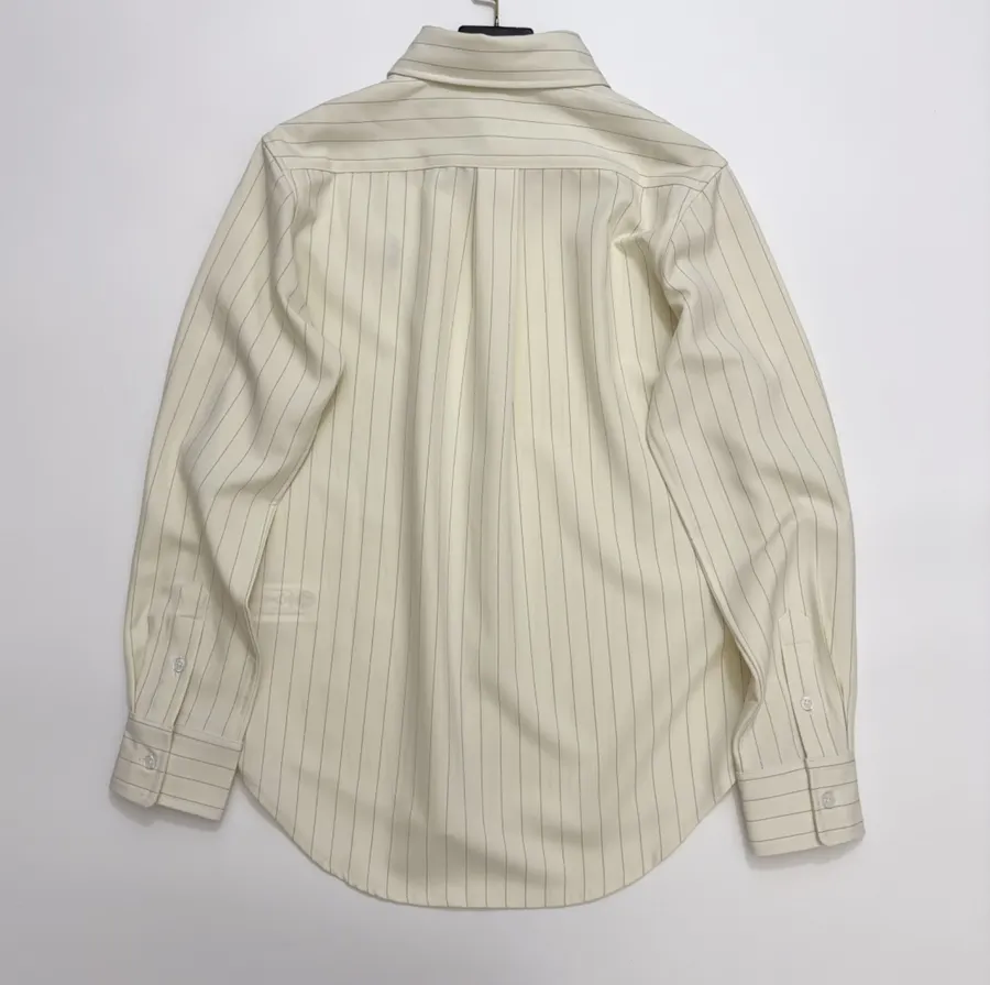 Polo Ralph Lauren 米白色细条纹宽松衬衫，象牙白，商品图 12