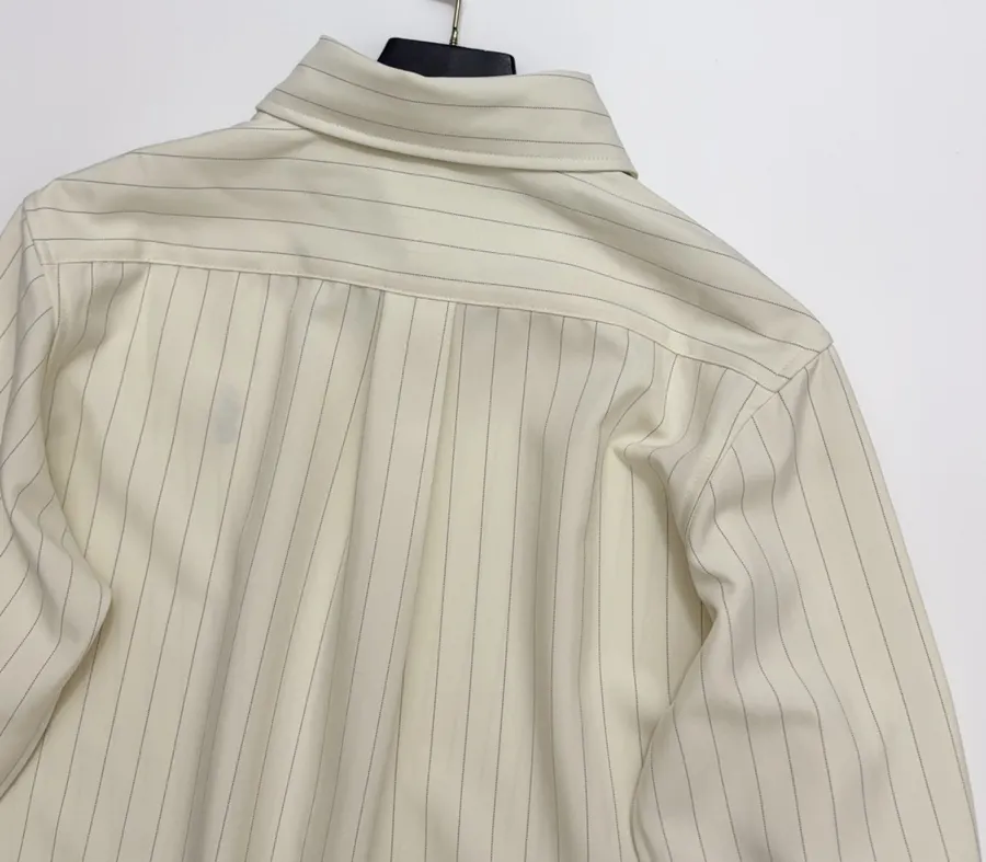 Polo Ralph Lauren 米白色细条纹宽松衬衫，象牙白，商品图 13
