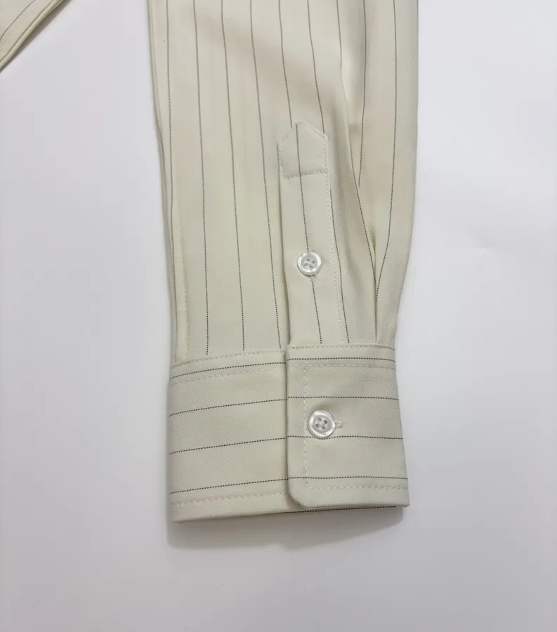 Polo Ralph Lauren 米白色细条纹宽松衬衫，象牙白，商品图 14