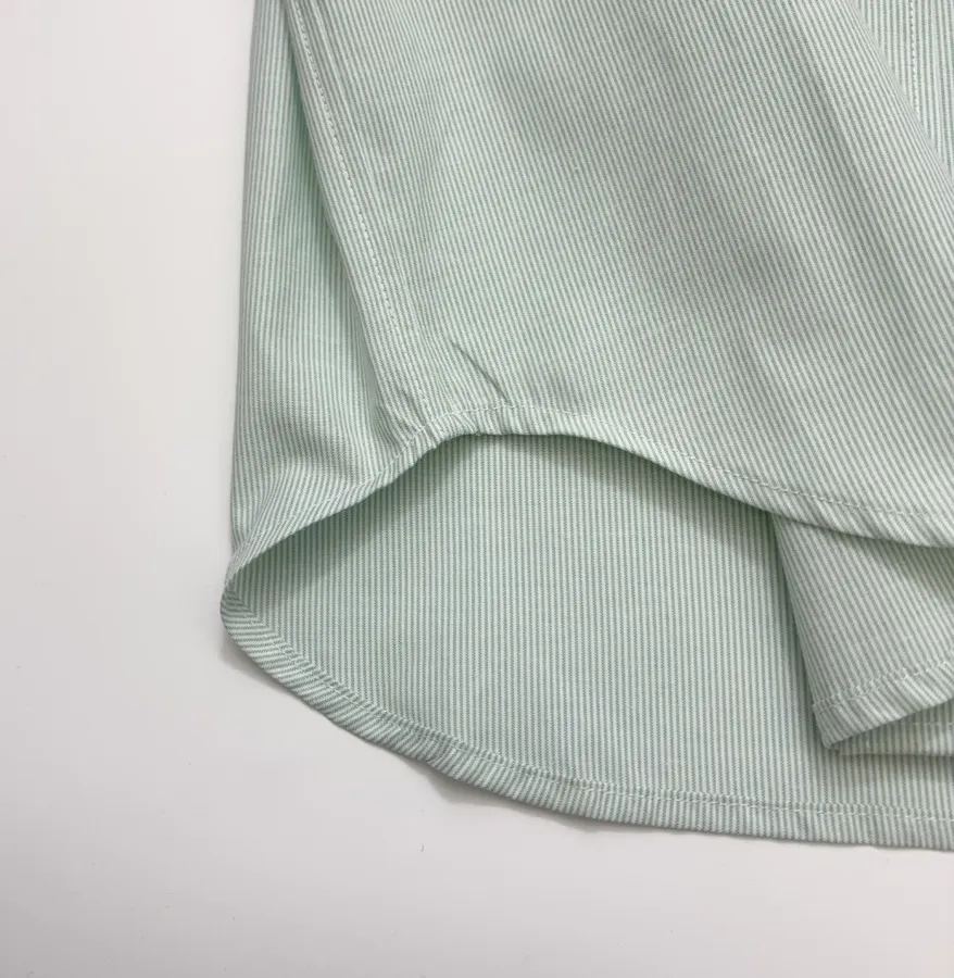 Polo Ralph Lauren Mint Pinstripe Relaxed Shirt in Mint, product view 09