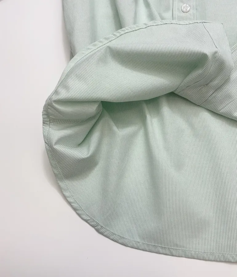 Polo Ralph Lauren Mint Pinstripe Relaxed Shirt in Mint, product view 10