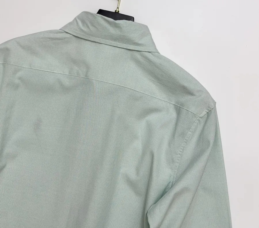 Polo Ralph Lauren Mint Pinstripe Relaxed Shirt in Mint, product view 13