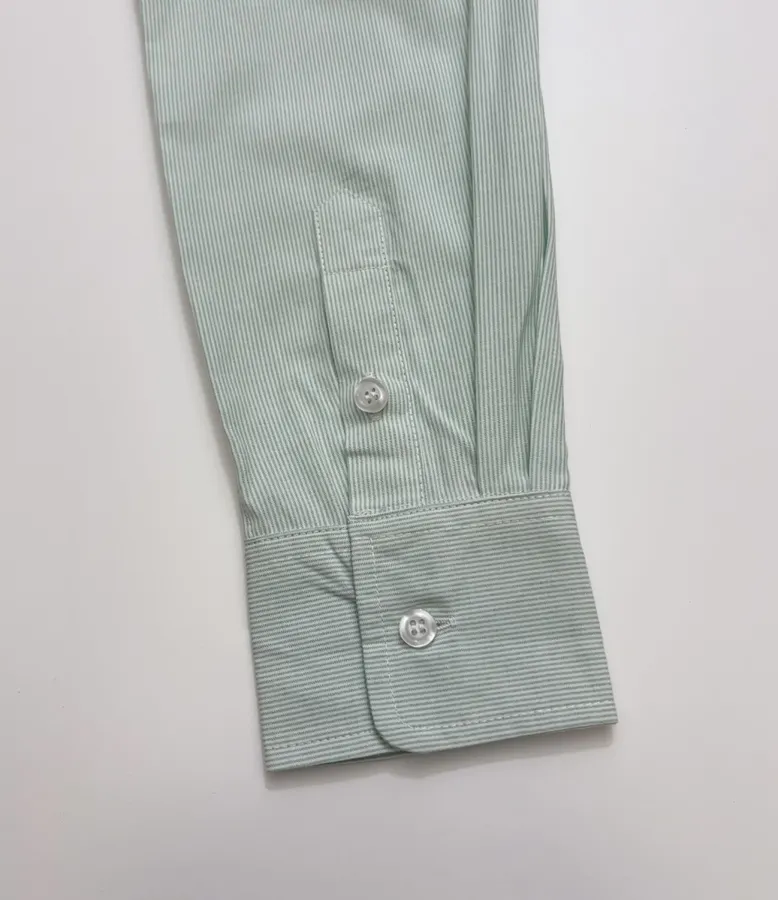 Polo Ralph Lauren Mint Pinstripe Relaxed Shirt in Mint, product view 14