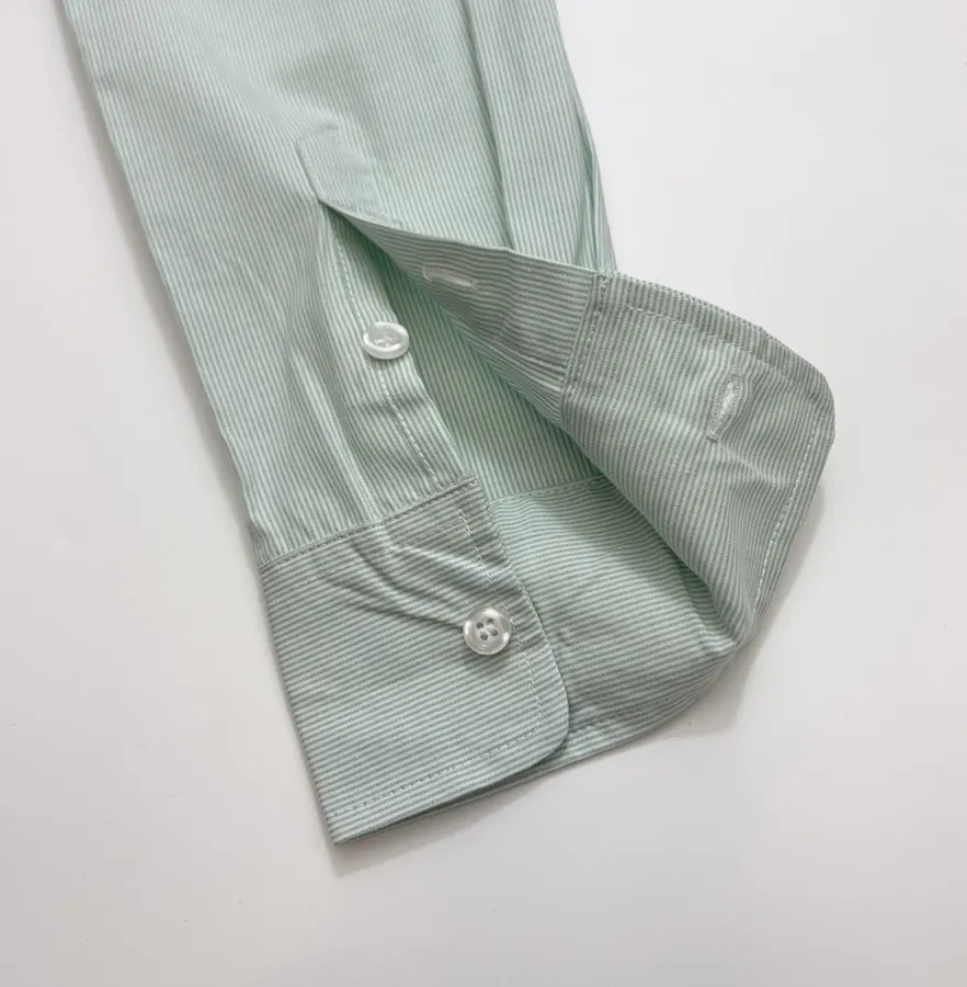 Polo Ralph Lauren Mint Pinstripe Relaxed Shirt in Mint, product view 15