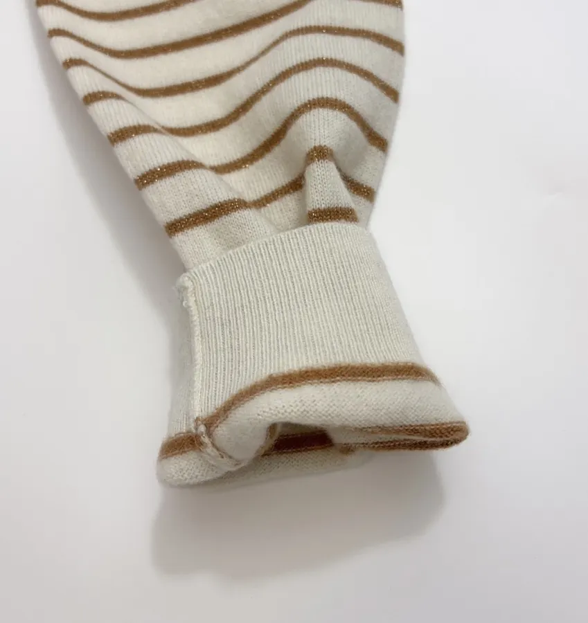 Star-pattern striped round-neck long-sleeve knit top in As Shown, product view 08