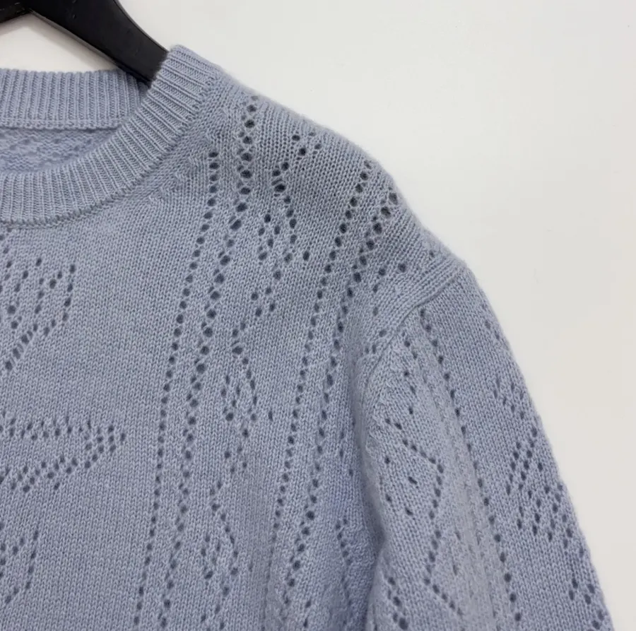 Zadig & Voltaire Openwork round-neck long-sleeve knit sweater in As Shown, product view 03