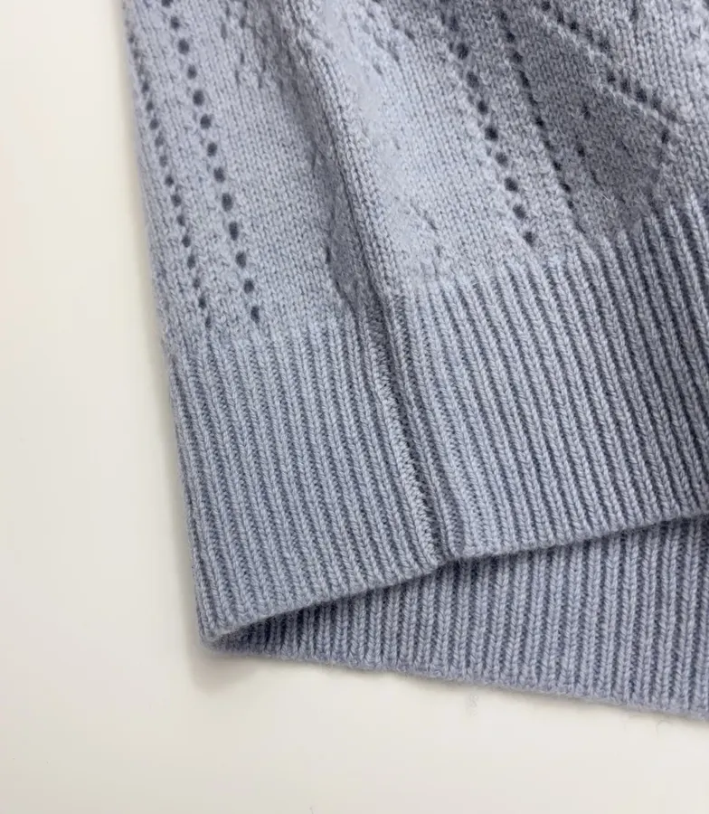 Zadig & Voltaire Openwork round-neck long-sleeve knit sweater in As Shown, product view 08