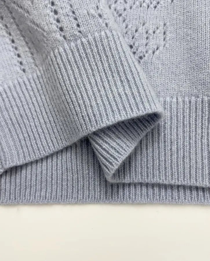 Zadig & Voltaire Openwork round-neck long-sleeve knit sweater in As Shown, product view 09