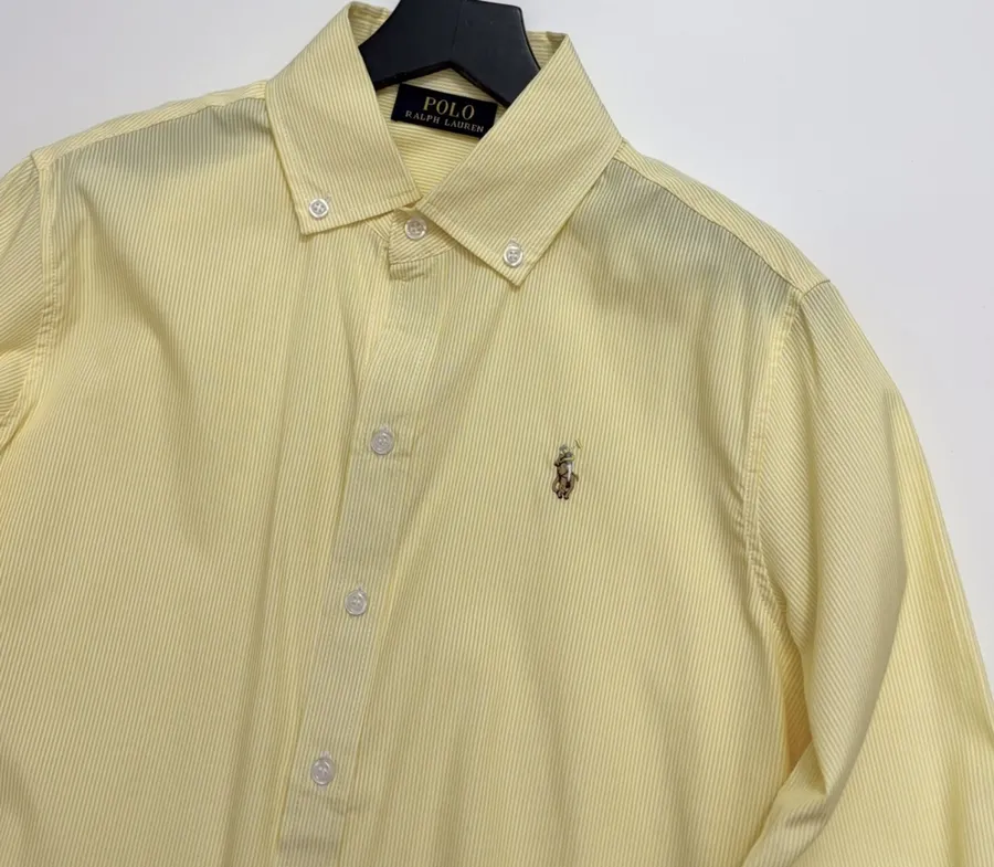 Polo Ralph Lauren 黄色细条纹宽松衬衫，黄色，商品图 2