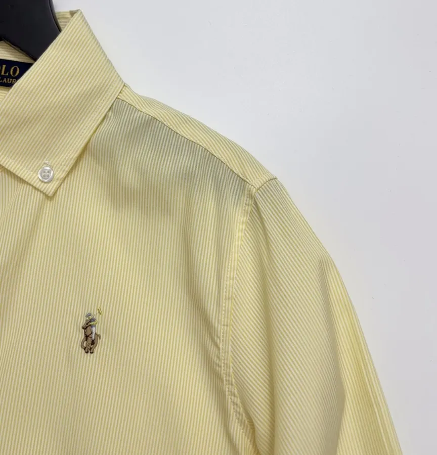 Polo Ralph Lauren 黄色细条纹宽松衬衫，黄色，商品图 3