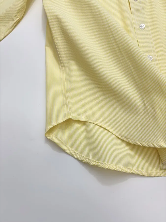 Polo Ralph Lauren 黄色细条纹宽松衬衫，黄色，商品图 8