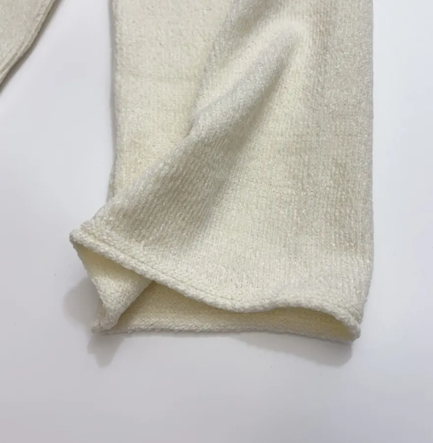 RUOHAN Ivory High-Neck Relaxed Long-Sleeve Top in Ivory, product view 08