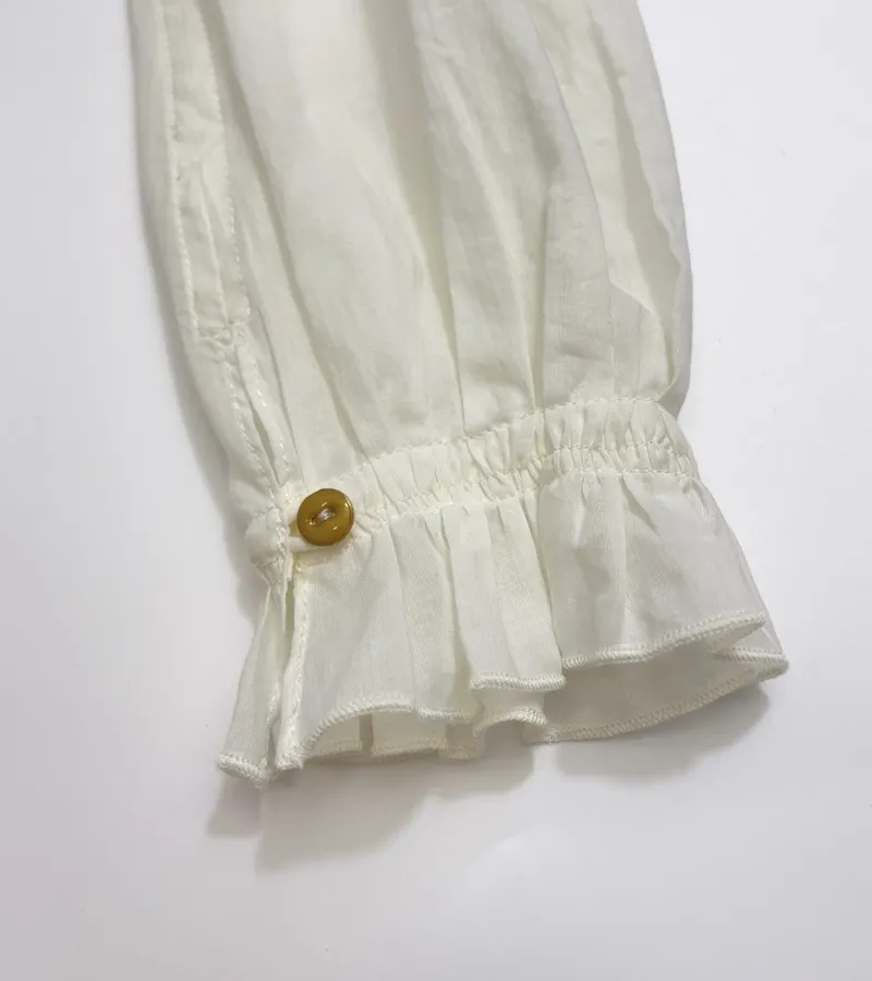 复古 压褶手工钉珠彩色立体花朵 宽松拼色衬衫连衣裙，As Shown，商品图 8