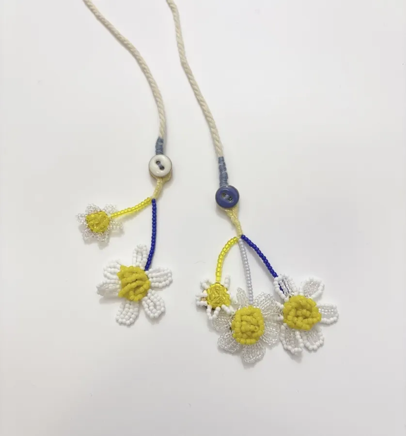 复古 压褶手工钉珠彩色立体花朵 宽松拼色衬衫连衣裙，As Shown，商品图 10